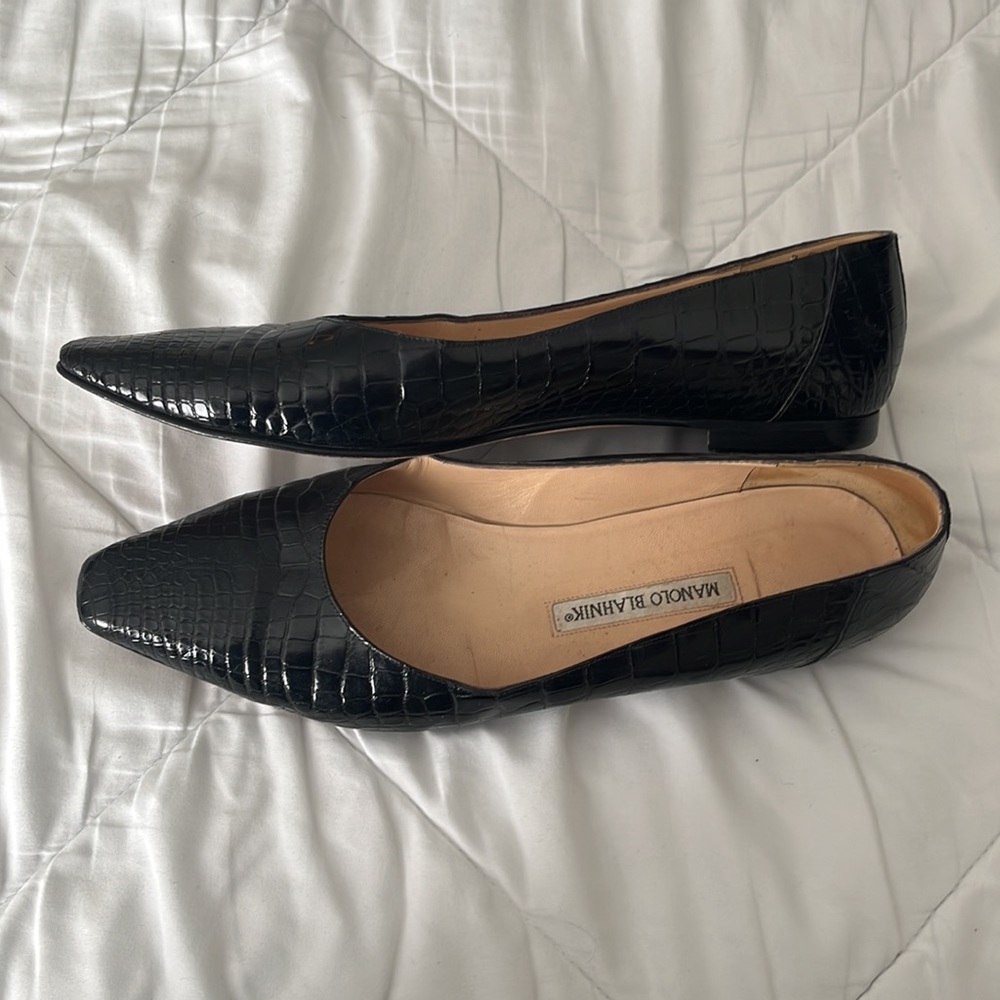 Manolo Blahnik Black Flats! Size 10.5 EU - US 9.5
